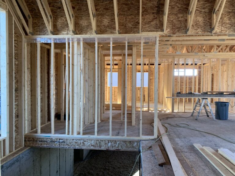 Walls Going up Inside