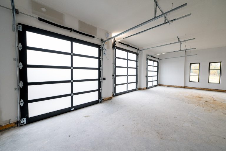 Inside The Garage With Glass Doors